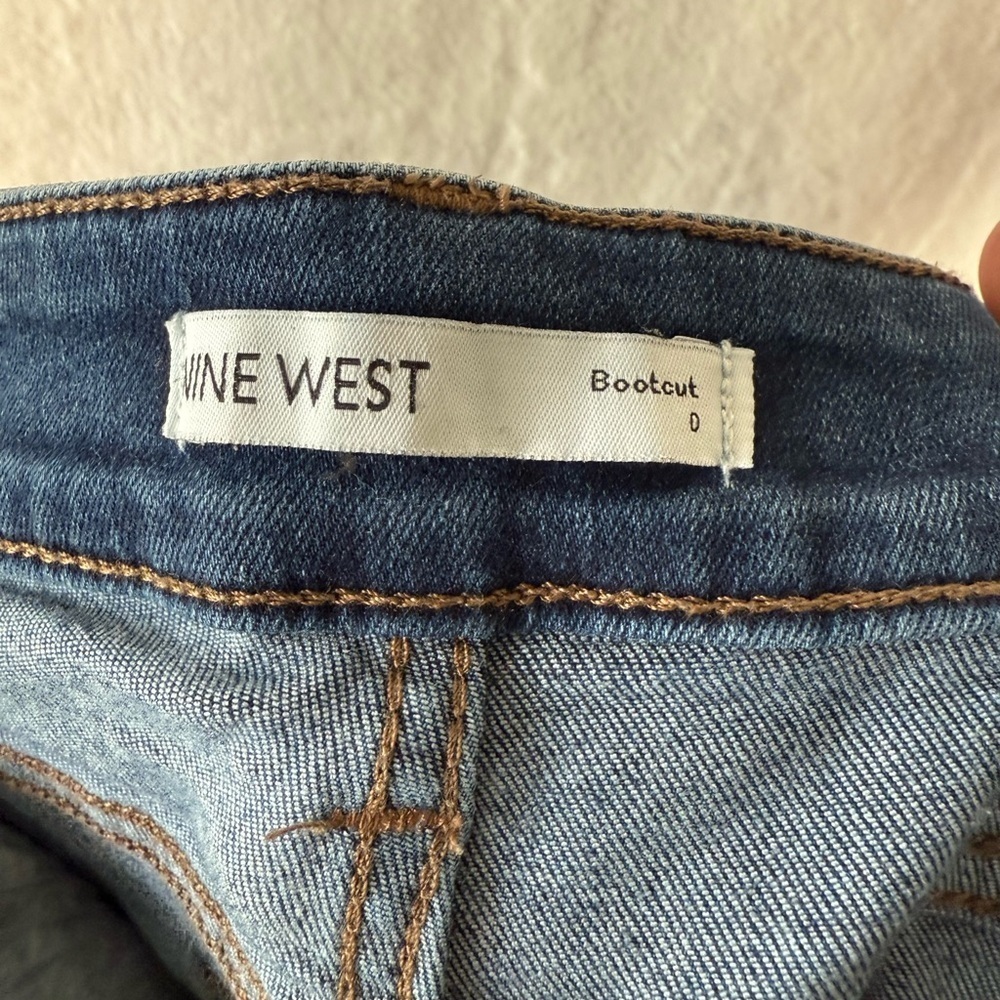 Nine West Blue jeans Bootcut Stretch Jeans Size 0 Dark Wash comfortable - Picture 6 of 12